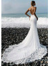 Luxury Ivory Lace Backless Romantic Wedding Dress Luxury Ivory Lace Backless Romantic Wedding Dress
